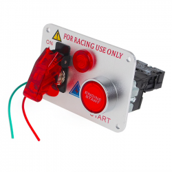 12V - red LED - racing car engine start - push button ignition switch - panel toggleSwitches