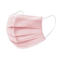 Máscara de proteção bucal / facial - descartável - antibacteriana - rosa