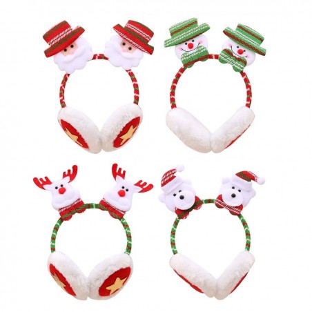 Protetor de ouvido de inverno de Natal - faixa de cabeça para crianças