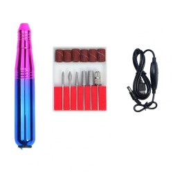 Mini polidor de unhas elétrico / furadeira - conjunto com brocas - manicure / pedicure - 35000RPM