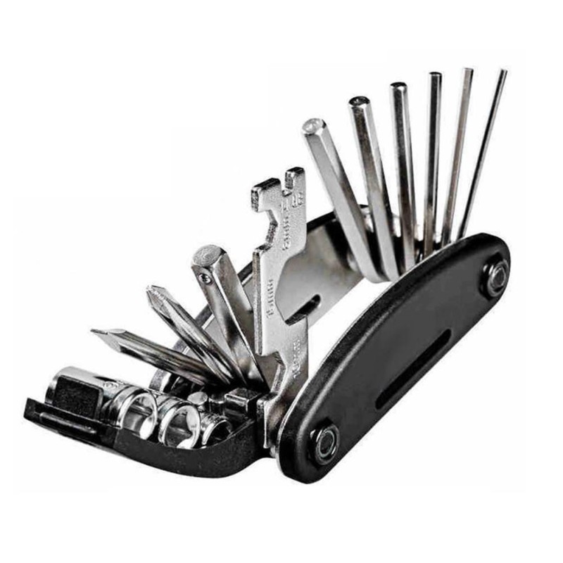 16 em 1 kit de reparo de bicicleta multifuncional