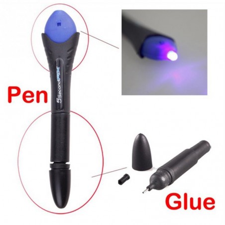 Super cola líquida - caneta reparadora - com luz UV