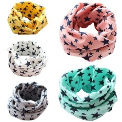 Kids round cotton scarf - stars printedHats & caps
