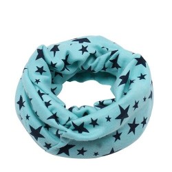 Cachecol infantil redondo de algodão - estampado de estrelas