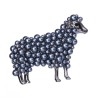 Broche de ovelha com pérolas