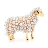Broche de ovelha com pérolas