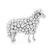 Broche de ovelha com pérolas