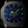 CHENXI - relógio de quartzo mecânico automático - à prova d'água - design de esqueleto - preto