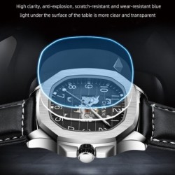 CHENXI - relógio de quartzo mecânico automático - à prova d'água - design de esqueleto - preto
