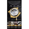 CHENXI - relógio de quartzo mecânico automático - à prova d'água - design de esqueleto - preto