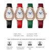 CHENXI - elegant Quartz watch with rhinestones - waterproof - leather strap - greenWatches