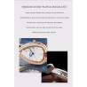 CHENXI - elegant Quartz watch with rhinestones - waterproof - leather strap - greenWatches