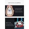 CHENXI - elegant Quartz watch with rhinestones - waterproof - leather strap - greenWatches