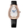 CHENXI - elegant Quartz watch with rhinestones - waterproof - leather strap - blackWatches