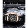 CHENXI - sports Quartz watch - waterproof - leather strap - black / rose goldWatches