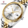 CHENXI - relógio de quartzo de luxo - cronógrafo - calendário duplo - à prova d'água - aço inoxidável