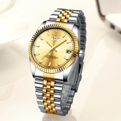 CHENXI - relógio de quartzo de luxo - cronógrafo - calendário duplo - à prova d'água - aço inoxidável