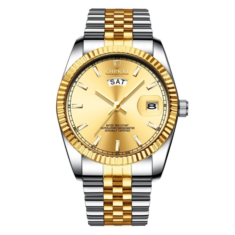 CHENXI - luxury Quartz watch - chronograph - double calendar - waterproof - stainless steelWatches