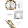 CHENXI - relógio de quartzo de luxo - cronógrafo - calendário duplo - à prova d'água - aço inoxidável