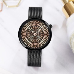 SHENGKE - relógio de quartzo de luxo - à prova d'água - pulseira de malha de aço