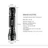 Q5 T6 - 5000lm - lanterna LED - bateria 18650 - carregador USB - luz vermelha