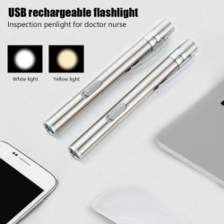 Mini lanterna USB - enfermagem - médicos - aço inoxidável
