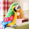 Papagaio falante de pelúcia - repete o que você diz - balança as asas - brinquedo de pelúcia