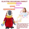 Papagaio falante de pelúcia - repete o que você diz - balança as asas - brinquedo de pelúcia