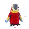 Papagaio falante de pelúcia - repete o que você diz - balança as asas - brinquedo de pelúcia