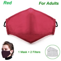 Máscara protetora facial / bucal - com filtros de carvão ativado 2 PM25 - reutilizáveis