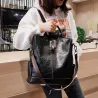 Mochila de couro vintage - bolsa de ombro - grande capacidade