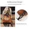 Mochila de couro vintage - bolsa de ombro - grande capacidade