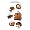 Mochila de couro vintage - bolsa de ombro - grande capacidade