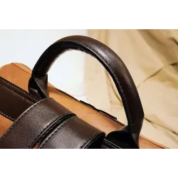 Mochila de couro vintage - bolsa de ombro - grande capacidade