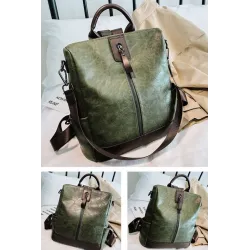 Mochila de couro vintage - bolsa de ombro - grande capacidade