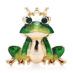 Sapo na coroa - broche