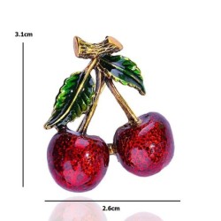 Cerejas vermelhas - broche