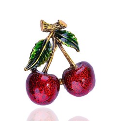 Cerejas vermelhas - broche