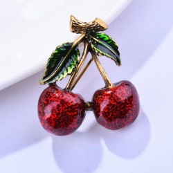 Cerejas vermelhas - broche