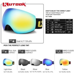 Kutook - ski goggles - double layers UV-proof lens - anti fogEyewear