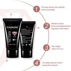 Gel de unhas acrílico glitter - gel de construção