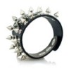 Wide leather bracelet - rivets - skull - punk styleBracelets