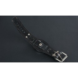 Relógio esportivo de quartzo - caveira / corrente - estilo punk / gótico - pulseira de couro