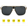 Vintage / steampunk sunglasses - metal frame - oversized - unisexSunglasses