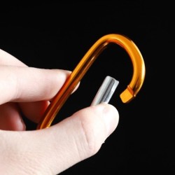 Metal carabiner - keychain - clip-lock buckle - D-shape - 10 piecesKeyrings