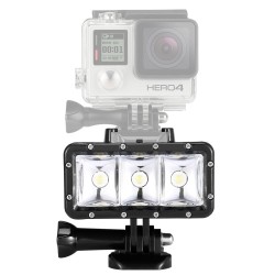 Luz de mergulho LED subaquática - para GoPro - 30 m