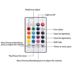Smart RGB / LED bulb - dimmable - with Bluetooth speaker - remote - E27 - 12WBluetooth speakers