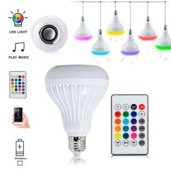 Smart RGB / LED bulb - dimmable - with Bluetooth speaker - remote - E27 - 12WBluetooth speakers