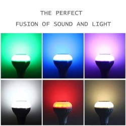 Smart RGB / LED bulb - dimmable - with Bluetooth speaker - remote - E27 - 12WBluetooth speakers