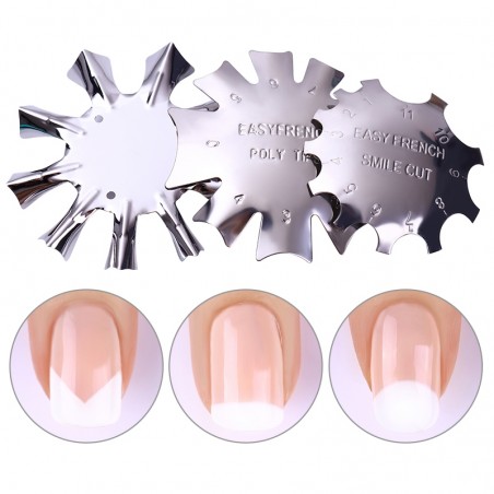 Manicure francesa - estêncil - ferramenta de modelo